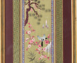 CHINE - Soie brodée décor d'oiseaux bran