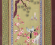 CHINE - Soie brodée décor d'oiseaux bran