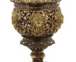 Très beau pied de lampe en bronze et lai