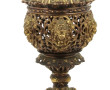 Très beau pied de lampe en bronze et lai