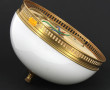 Suite de 4 plafonnier en verre opalin bl