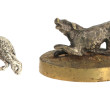 "Chien de chasse", petit sujet en bronze