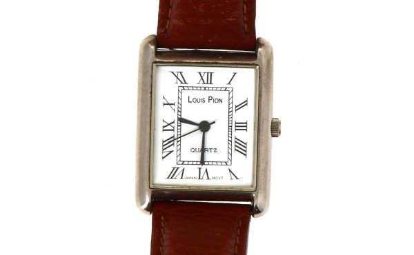 Montre acier Louis Pion, mécanisme à qua