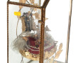Vitrine de mariée en métal doré et verre