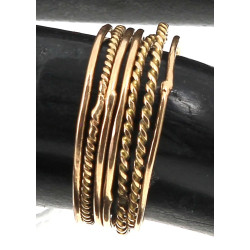 Bague semainier en or jaune 14 cts, poid