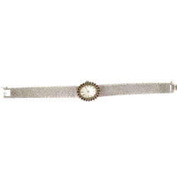 Montre bracelet de dame en or gris poinç
