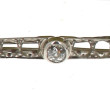 Broche accidentée en or et platine, poin