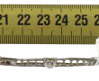 Broche accidentée en or et platine, poin