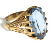 Bague en or jaune 14 cts sertie d'une to