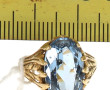 Bague en or jaune 14 cts sertie d'une to