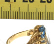 Bague en or jaune 14 cts sertie d'une to