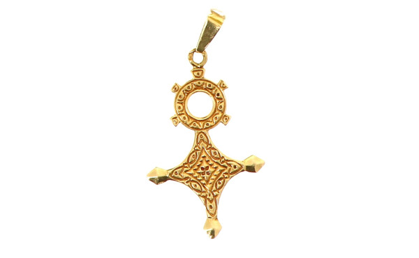 Pendentif croix d'Agadès en or 18 cts, p
