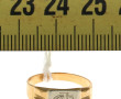 Chevalière de dame en or 18 cts, poinçon