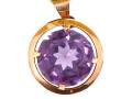 Pendentif en or jaune 14 cts et améthyst