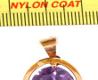 Pendentif en or jaune 14 cts et améthyst