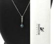 SWAROVSKI - Collier en métal, perle gris