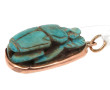 Petit pendentif scarabée, monture or jau