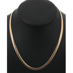 Collier maille plate en or jaune 9 carat