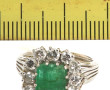 Bague en or gris 9 carats sertie d'une é