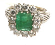 Bague en or gris 9 carats sertie d'une é