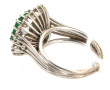 Bague en or gris 9 carats sertie d'une é