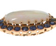 Pendentif ovale en or 14 cts, serti d'un