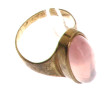 Bague en or 8 cts sertie d'un quartz ros