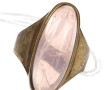 Bague en or 8 cts sertie d'un quartz ros