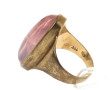 Bague en or 8 cts sertie d'un quartz ros