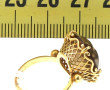 Bague en or jaune 14 cts sertie d'un qua