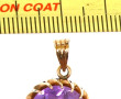 Pendentif en or jaune 14 cts et améthyst