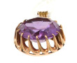 Pendentif en or jaune 14 cts et améthyst