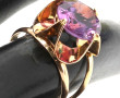 Bague en or jaune 14 cts sertie d'une am