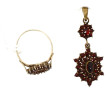 Bague et pendentif en argent et vermeil 