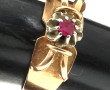 Bague ancienne en or 18 cts, poinçon têt