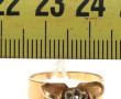 Bague ancienne en or 18 cts, poinçon têt