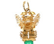 Pendentif style inca en or jaune 14 cts,