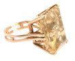 Bague en or jaune 14 cts sertie d'une ci