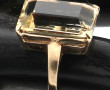 Bague en or jaune 9 cts sertie d'une cit