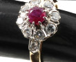 Bague ancienne en or 18 cts poinçon tête