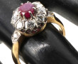 Bague ancienne en or 18 cts poinçon tête
