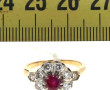 Bague ancienne en or 18 cts poinçon tête