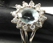 Bague en or gris 18 cts, poinçon tête d'