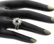 Bague en or gris 18 cts, poinçon tête d'