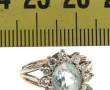 Bague en or gris 18 cts, poinçon tête d'