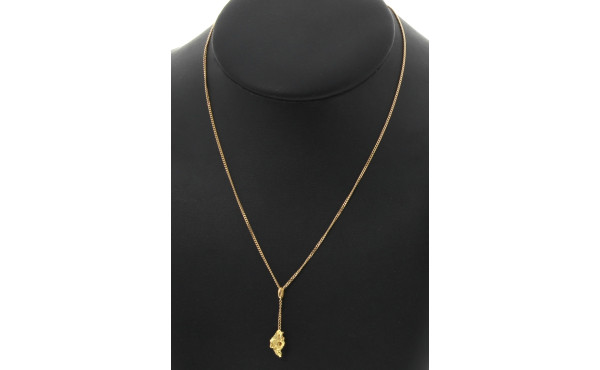 Chaîne avec pendentif en forme de pépite