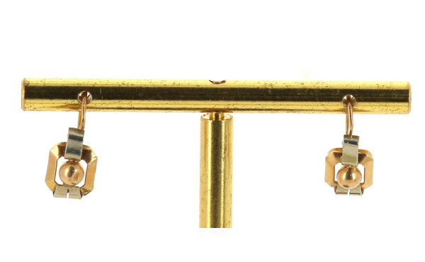 Paire de petites BO anciennes en or jaun