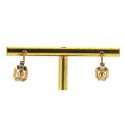 Paire de petites BO anciennes en or jaun