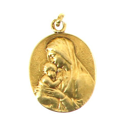 Médaille religieuse en or 18 cts, poinço