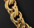 Collier en métal doré à maille plate fan